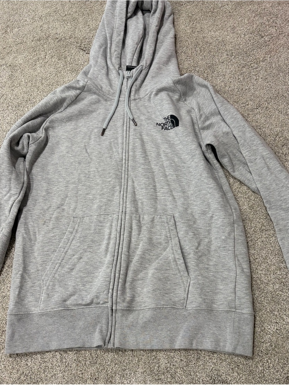 The North Face Women's Light Gray Fleece Hoodie